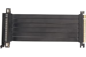 ASHATA PCIe 3.0 X16 Förlängningskabel Riser 50 Cm (20cm) | Flexibel 180 grader, EMI-skärmade platser, vertikalt GPU-fäste, pl