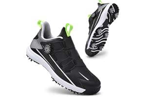 Adoff Golfschuhe Herren rutschfeste wasserdichte Atmungsaktive Turnschuhe Bequeme Atmungsaktive Golfschuhe Abnehmbare Spikes