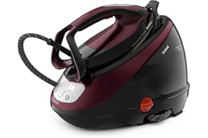 Tefal Pro Express Protect High Pressure Steam Generator Iron, 1.8 L Capacity, 7.5 Bar, 140 g/min continuous steam & 560 g/min steam boost, 2600 Watt, Removable Scale Collector, Burgundy & Black GV9230