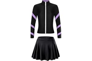 Mufeng Ensemble Golf Tennis Fille 2Pcs Vêtement Tenue Tennis Badminton Volleyball Vest à Manches Courtes Jupe de Sport Vêtement Joggings 4-15 Ans