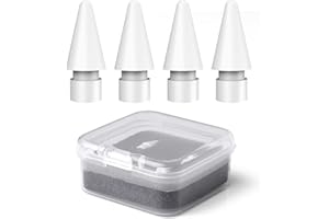 ALIKIAI 4 Pack Tips for Apple Pencil,Stylus Tips,Pencil Tips for iPad,Replacement Pen Nibs Compatible with iPad Air Mini Pro Apple Pencil 1st & 2nd Generation