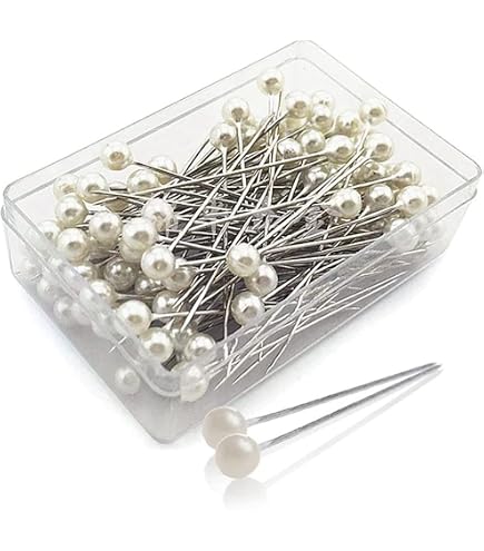 144 Spilli Da Fiorista Con Testa A Perla Bianca – Lunghi 6 Cm, Diametro Perla 6 Mm, Per Composizioni Floreali E Matrimoni