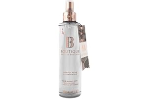 BOUTIQUE MADE IN ENGLAND Boutique Body Spray 250ml - Neroli, Pear & Gingerlily Fragrance, Womens Hair & Body Mist - Refreshing, Moisturising Spray With Essential Oils - Vegan - Made In England