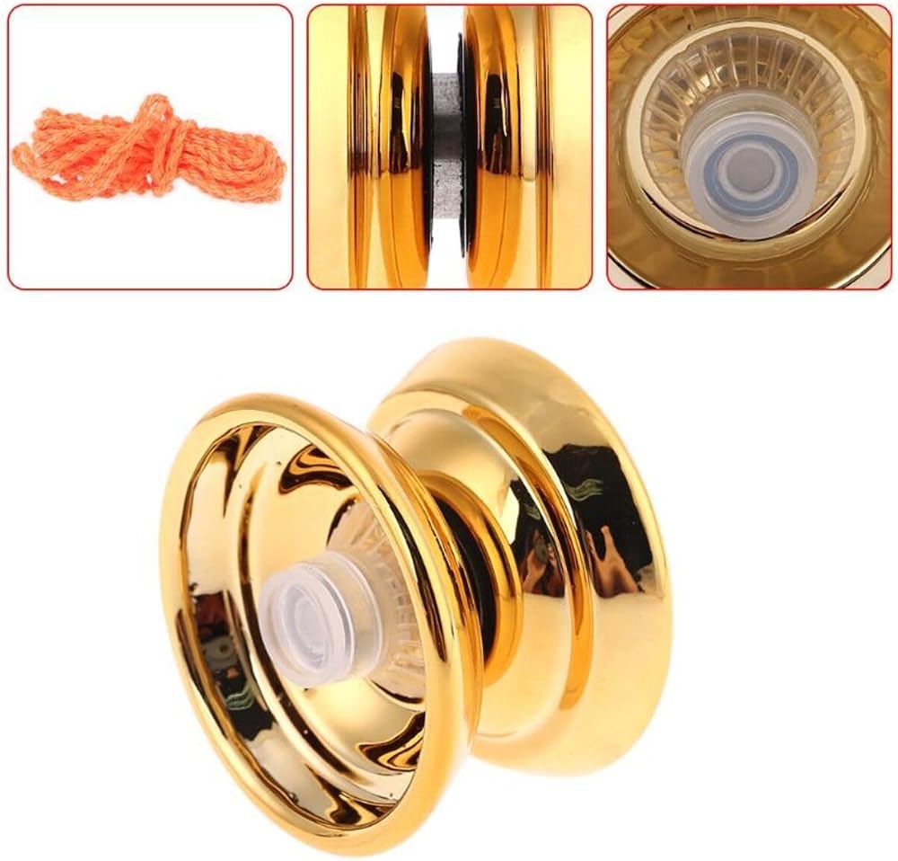 Lrs Store Metal Yoyo Oyuncak Extra Rulmanlı Profesyonel Yo-Yo Oyuncağı Unresponsive Yoyo Gold