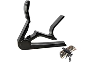 ANNLPOY Profesjonalny kapodaster do gitary akustycznej, elektrycznej, basowej, ukulele, banjo i mandoliny - wykonany ze stopu aluminium, czarny - niezbędny dodatek dla muzyków