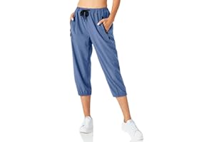 Butrends Lekkie spodnie jogger capri damskie szybkoschnące spodnie treningowe 3/4 fitness krótkie spodnie do biegania Casualowe spodnie trekkingowe z kieszenią