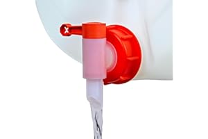 ISOLATECH SABEU Robinet verseur Fluxx AH 23mm DIN 51 Bidon Robinet verseur 5 à 10 litres universel alimentaire en plastique et plastique pour eau cuisine eau chaude jardin camping essence