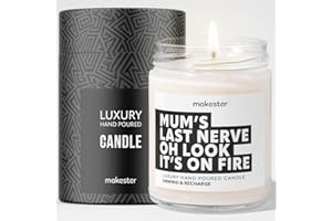Gifts for Mum - Funny Mum Candle 220g - Birthday Gifts for Mum - Mother's Day or Christmas - Vanilla & Jasmine - 40 Hour Burn - Makester