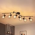 Plafonnier 6 Spots Orientables Noir – éclairage LED Directionnel Pour Cuisine, Salon, Couloir - 5
