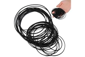 ZKGYUS 56 Pezzi Set di Cintura Registratore in Gomma Cinghie Registratore a Cassette Nastro, Mix Size Square Cassette Tape Machine Belt Cintura comune per registratore, walkman cassette, ripetitore