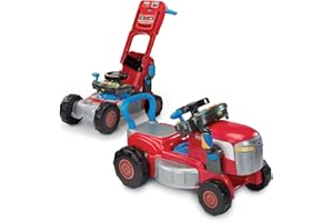 VTech - Super Tracteur Magi Tondeuse Rouge - Porteur Pousseur Bébé 3 en 1 - Tracteur Tondeuse Enfant - Jeu Évolutif - Jouet d'Éveil et de Motricité Enfant - Cadeau Bébé Dès 1 an - Contenu en Français