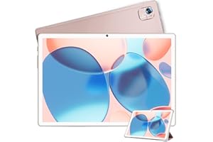 FACETEL Tablet 10 Pollici Android con Octa-Core, RAM + ROM, WiFi, 8000mAh, 1280 * 800 HD, Doppia Camera, Bluetooth, OTG, Type C, Tablet in offerta con Case - Oro