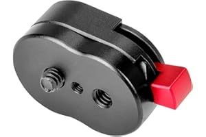 Koolehaoda Mini système de plaque à dégagement rapide avec vis de 6,35 mm pour trépied d'appareil photo, cardan, monopodes, moniteurs vidéo, bras magique, support de flash, stabilisateur