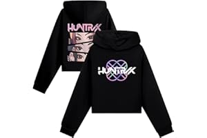 SZRXKJ Sudadera con capucha unisex para niños, dibujos animados, diseño de anime con gráficos Huntrx Multicolors Polialgodón