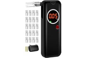 Uwelliky Alcoholimetro Portátil con Pantalla LCD Retroiluminada, Sensor Semiconductor Probador de Alcohol, Resultados Rápidos