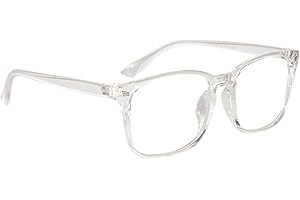 Peter Jones Square Anti Glare Reading Glasses for Men Women, Computer Readers UV 400 Customise Prescription (AG001)