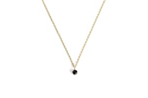 SINGULARU - Collar Sophie Black - Colgante en Plata de Ley 925 y Circonita Negra con Acabado Baño de Oro de 18 Kt. - Cadena de Talla Unica - Joyas para Mujer - Varios Acabados