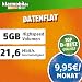 Produktbild klarmobil Datenflat XL mit 5000 MB Internet Flat max. 21,6 MBit/s, 24 Monate Laufzeit, 9,95 EUR monatlich, Triple-Sim-Karten