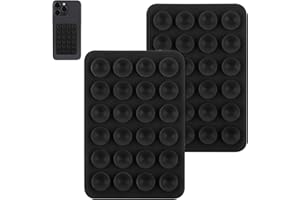 Gjinxi 2 Stück Silikon Handyhalterung Silikon-Saugnäpfe Doppelseitiger Handy Saugnapfhalter Saugnapf Mehrzweck Handyhalterung Anti-Rutsch-Handyhalter für Selfies und Videos (Schwarz)