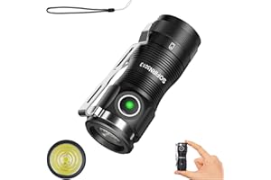 CSTEBOKE Sofirn SC13 Mini Taschenlampe Led Aufladbar, 1300 LM Taschenlampe Klein, Led Taschenlampe Extrem Hell mit 5 Modi, IP68 Wasserdichte EDC taschenlampe für Camping, Wandern, Notfäll, Outdoor Taschenlampe