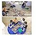 Discoball Foldable Toy Storage Bag , Kids Toys Organiser Rug Play Mat Portable Drawstring Bag 60 Inch Blue