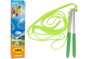 E-KNOW 2 Pack Seifenblasen-Stab Riesenseifenblasen für Seifenblasen Partei-Edelstahl machte das teleskopische Entwurfs-einfache Tragen für Garten Spielzeug Outdoor Spielzeug（MEHRWEG）