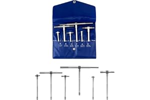 QWORK Teleskopisk kaliber 8 mm – 150 mm invändig mätare, snickare, 6 stycken