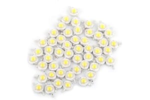 ZERODIS 100 sztuk Układ LED dużej mocy 1 Wat Super jasny intensywność SMD Elementy emitera światła Diody Koraliki do lampy Chip DIY Światła do reflektorów Reflektory (biały 6000 k) (biały 6000 k)