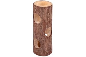 FOXCUP Zetiling Hamster Ejercicio Túnel, Hamster Ratón de Madera Tubo de Tubo de Juguete Bosque Hollow Árbol Tronco Animal Túnel Ejercicio Tubo de Masticar Juguete para Conejo Hurón Hamaca Guinea(# 1)