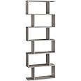 VASAGLE Bookshelves, 6-Tier Bookcase, Room Divider, Cube Display Shelf, Freestanding Storage Shelf, Modern Style, for Living room, Bedroom, Office, Greige LBC061M01
