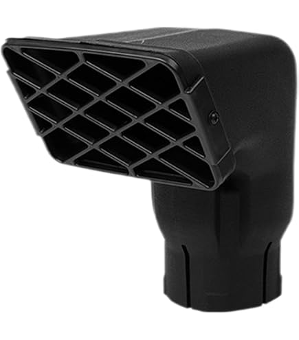 Snorkel Head Universale In LLDPE Nero – Sostituzione Testa Presa D'Aria Per Collettore Polveri, Diametro 3.0 Pollici