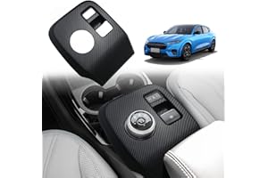 AOSKonology Für Mach E Mittelkonsole Schalthebel Verkleidung Zubehör Getriebe Panel Dekorative Abdeckung ABS Material Kompatibel mit Mustang Mach E Zubehör (Matt Kohlefaser)