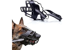 AIDSHUNN Dog Muzzle, Soft Rubber Safe Basket Breathable Muzzles Adjustable Straps for Small, Medium, Large Dogs Allows Drinking and Panting Anti-Biting,Barking and Chewing Mouth Cover (XS-2, Reflective Black)