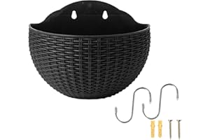 JINGLING Macetas Colgantes Resina para Exteriores Canasta Riego Automático Canasta Colgante Decoración del Hogar Maceta con Ganchos Maceta Plástico Soporte para Plantas