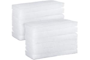 balacoo tampone Filtro per Acquario Filtro in Cotone biochimico Schiuma Spugna Supporti Media Pack Bianco Addensare Serbatoio per Pesci Filtro Pulizia Forniture 12 pz