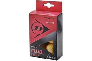Dunlop Club Champ 6 - Pelota de Tenis de Mesa Unisex para Adultos, Talla única