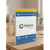 Rabsev Ultra Premium Parlak Fotoğraf Kağıdı, A4, 260g/m2, Hızlı Kuruyan, 20 Yaprak