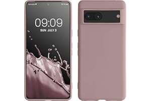 kwmobile Funda para Google Pixel 7 Carcasa - Ultrafina de TPU y Silicona con Bordes elevados anticaídas - Lila Color Carne