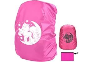 Tixlux Funda impermeable para mochila escolar Step by Step Step, funda impermeable para mochila reflectante para niños