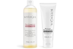 BOTANQUIL Sulphate Free Hair Shampoo and Conditioner Set – Argan Oil & Shea Butter Moisturizing Formula for Men & Women – Strengthens, Hydrates & Color Safe – 355ml Shampoo & 236ml Conditioner