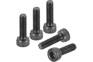 DTGN M3-0,5x8 Bulloni per Viti a Testa Esagonale - 100 Pezzi - Buoni per Bici da Strada, Bici da Montagna, Auto,- Viti Metriche a Testa Esagonale in Acciaio Carbonio, Nero