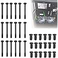 PERFETSELL 80 PCS Computer Case Fan Screws Kit, M5x8mm PC Case Fans Screws, Radiator Screws PC Fans Screw, Carbon Steel Chassis Fans Screw for Case Mounting, Black