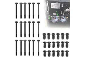 PERFETSELL 80 Stück PC Gehäuse Schrauben Kohlenstoffstahl PC Lüfter Schrauben Gehäuse Computer Ventilatorschrauben PC Fan screws Heizkörperschrauben für PC-Gehäuses, Lüfter