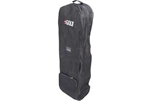 WAKECTS Travel Bag Flight with Wheel, 600D Oxford Cloth Bag Cover Portable Folding Club Travel Bag with Storage Pocket for Flying Airlines Black