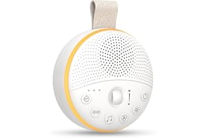 CKCLR Macchina Rumore Bianco, Ricaricabile USB Rumore Bianco Neonato con Luce Notturna e Blocco Bambini, 21 Suoni per Dormire, Viaggi, Asili Nido, Timer 30/60/90 minuti, volume del suono regolabile