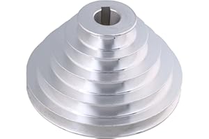 BQLZR 54 mm a 150 mm Diametro Esterno 24 mm Larghezza 12.7 mm Aluminum 5 Step Pagoda puleggia per Cinghia trapezoidale Un Tipo Cinghia dentata