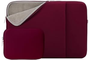 RAINYEAR MAKE LIFE EASIER RAINYEAR 14 Inch Laptop Sleeve Compatible with 14" Notebook Computer Chromebook, 15" Macbook Pro M4 M3 M2 Protective Case with Front Pocket & Accessories Pouch(Red,Upgraded Version)