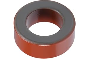 YOKIVE Toroide Nucleo, Ferrite Bobine oring Ferro Polvere Induttore Ferrite oring, Buono per Potenza Trasformatori (Rosso Grigio, 40,5mm x 23,5mm x 14,7mm)