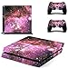 Produktbild H HILABEE Skin Aufkleber Cover Für PS4 Playstation 4 Konsole und Controller Aufkleber Set - Rosa Stern