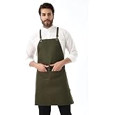 Barista Askılı &Ouml;nl&uuml;k &Ccedil;ift Cepli - Yeşil
